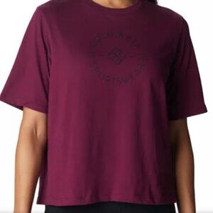 North Cascades Relaxed T‑Shirt Burgundy Graphic Tee